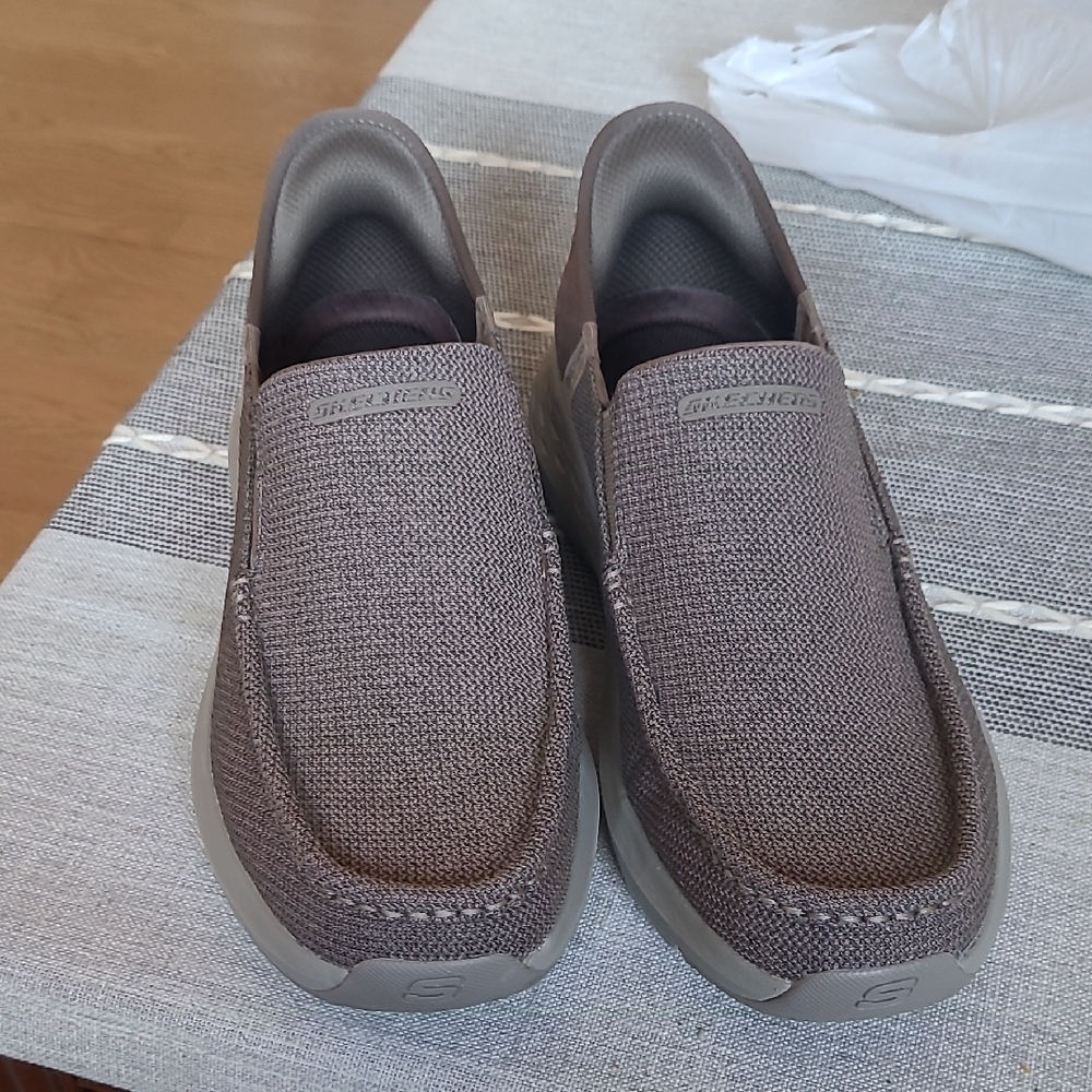 Skechers Brown Loafers Comfortable Slip-Ons